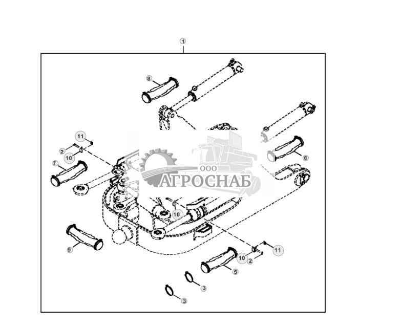 Комплект чехлов штоков, механизм изменения угла поворота и перекоса - ST842057 532.jpg